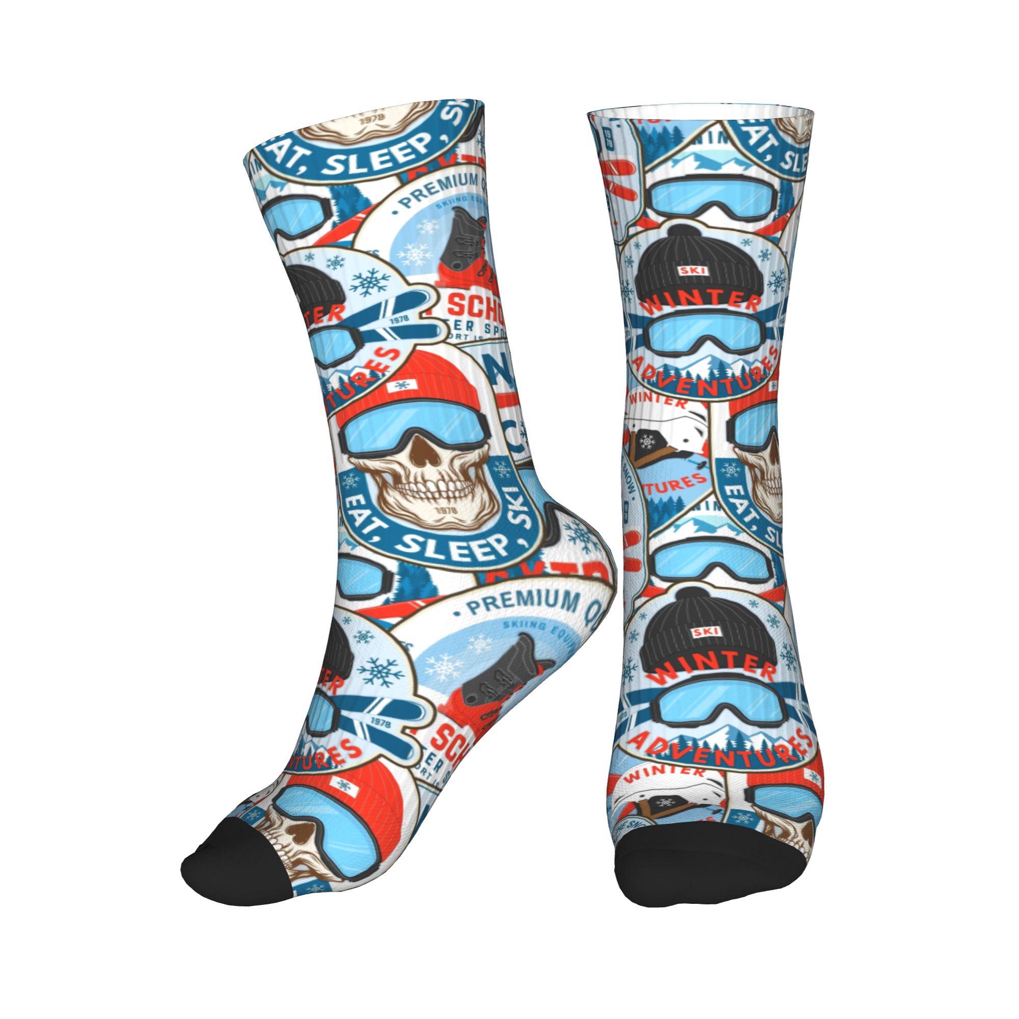 Dress Sock Men - جوارب طويلة مطبوعة بدون خياطة من