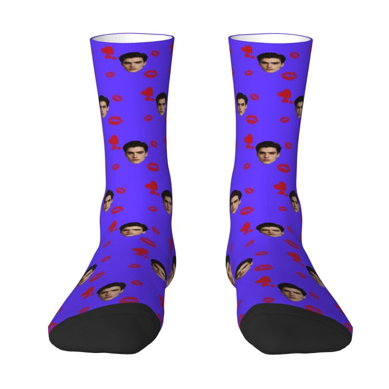 Dress Sock Men - صورة وجه مخصصة مع جوارب دائرية