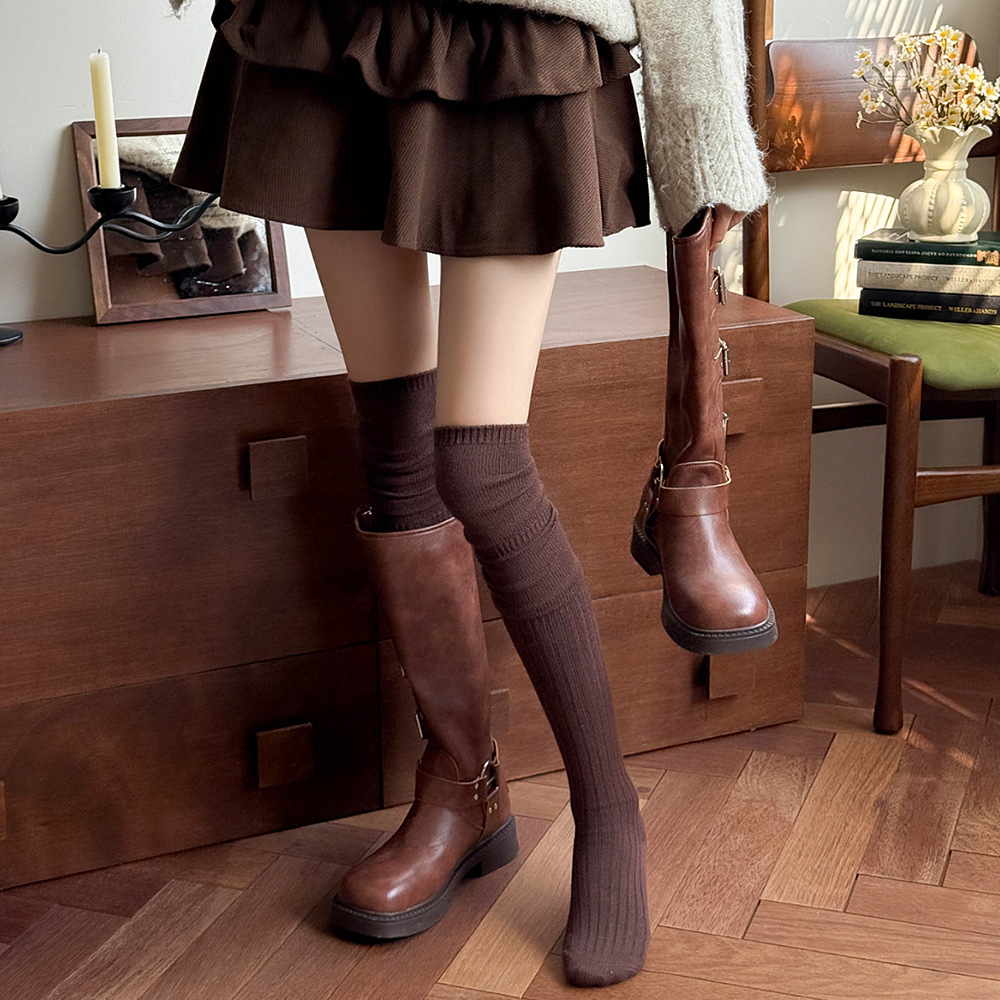 Boot Sock Slouchy - جوارب طويلة فوق الركبة للنساء دافئة