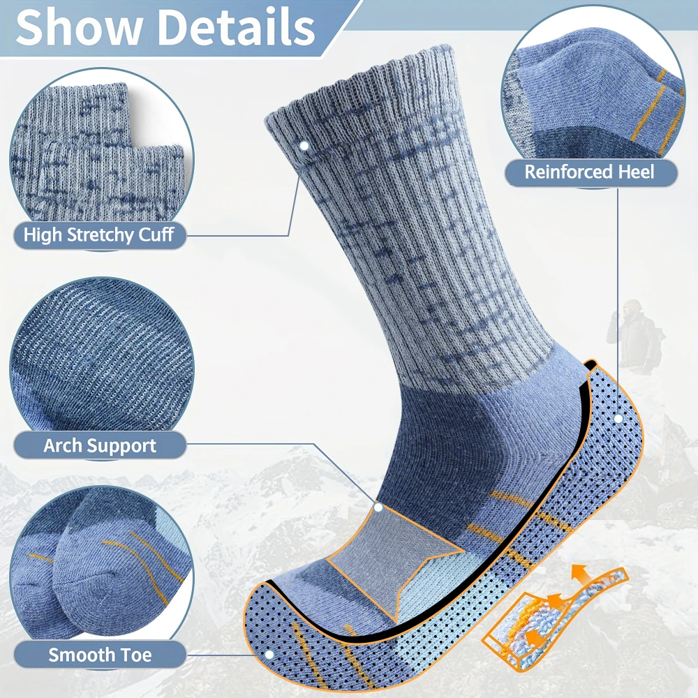 5 أزواج من الجوارب الصوفية الن - مراجعة Wool Hiking Sock وسعره