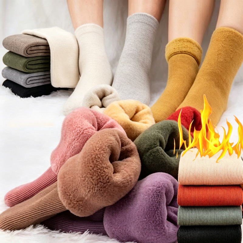 1-4 أزواج من الجوارب الدافئة ا - مراجعة Boot Sock Slouchy وسعره