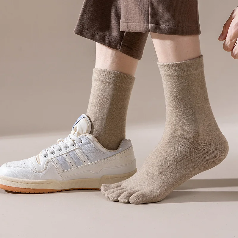 رجل الصوف خمسة أصابع الجوارب ق - مراجعة Thermal Sock Winter وسعره