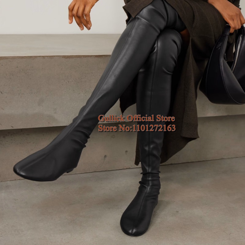 أحذية طويلة تصل إلى الفخذ من ا - مراجعة Boot Sock Slouchy وسعره