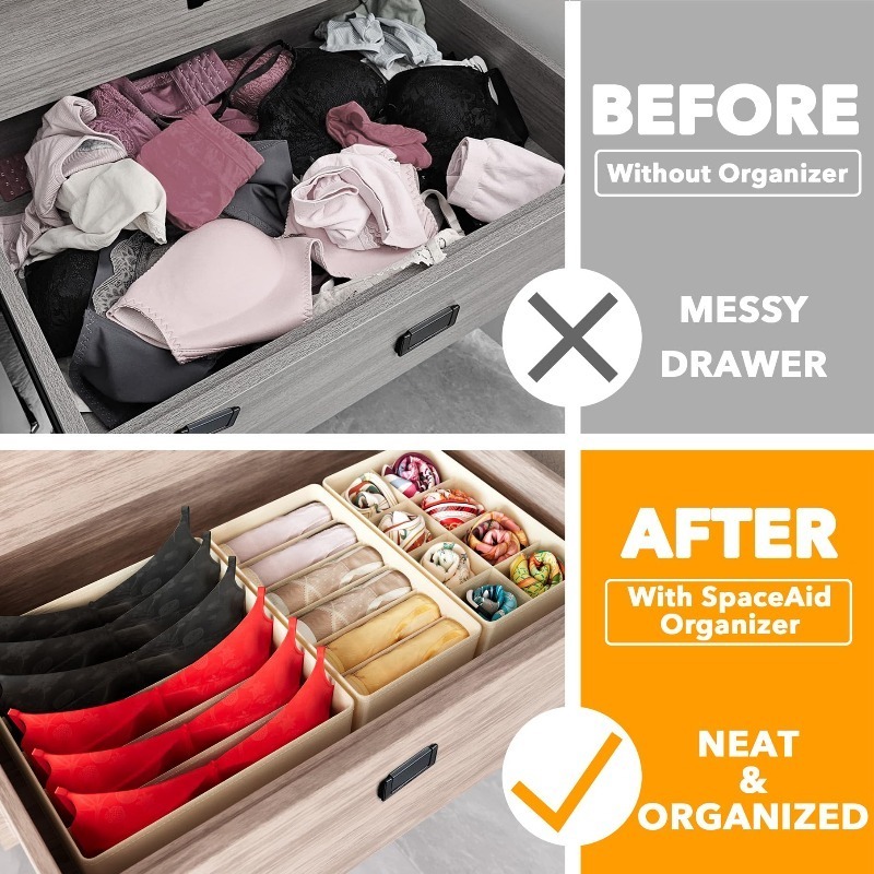 منظم تخزين للملابس الداخلية ال - مراجعة Sock Organizer Tray وسعره