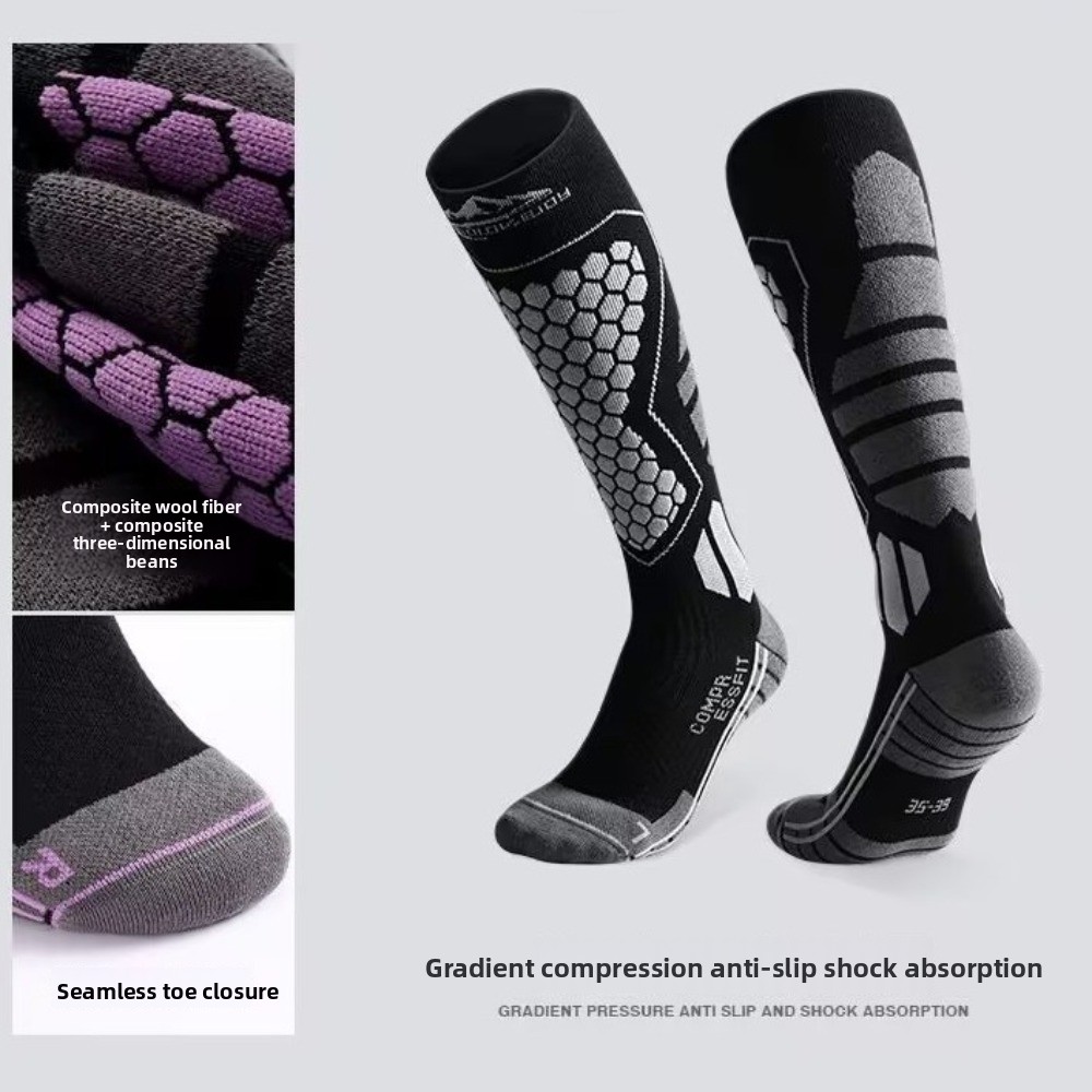 جديد سميكة جوارب التزلج المضاد - مراجعة Thermal Sock Winter وسعره