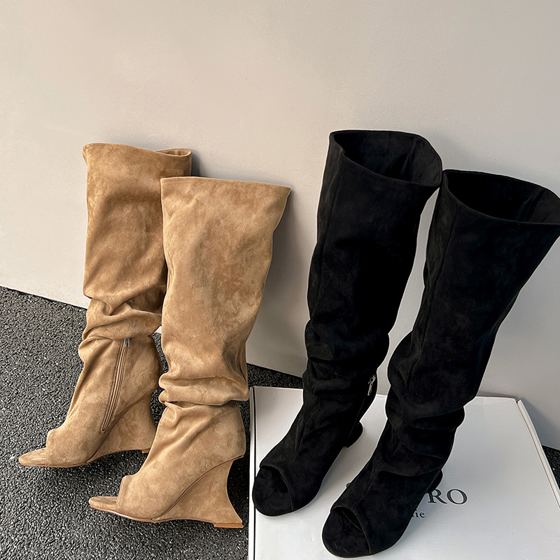 AIYKAZYSDL غريبة إسفين كعب الل - مراجعة Knee High Sock Women وسعره