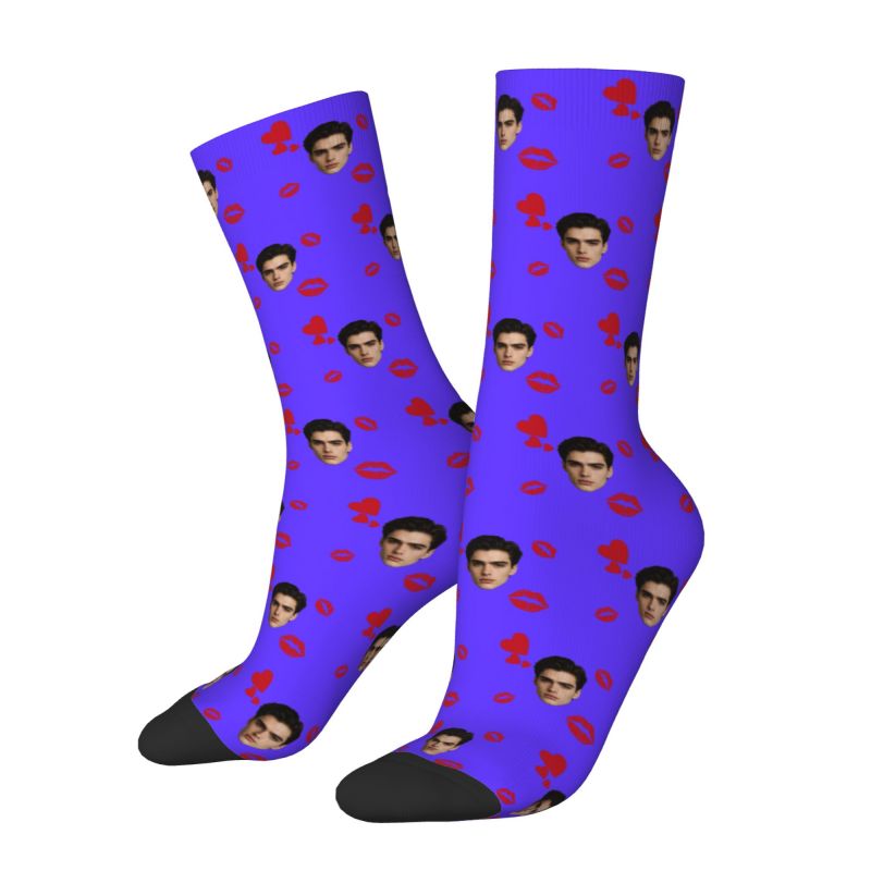 صورة وجه مخصصة مع جوارب دائرية - مراجعة Dress Sock Men وسعره