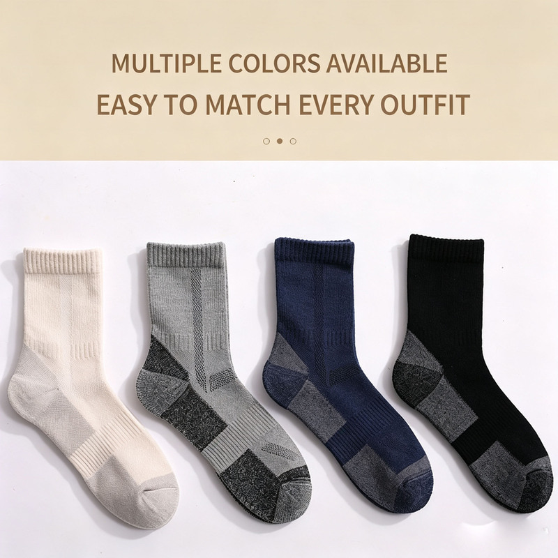 5 قطع من جوارب المشي الطويلة ل - مراجعة Wool Hiking Sock وسعره