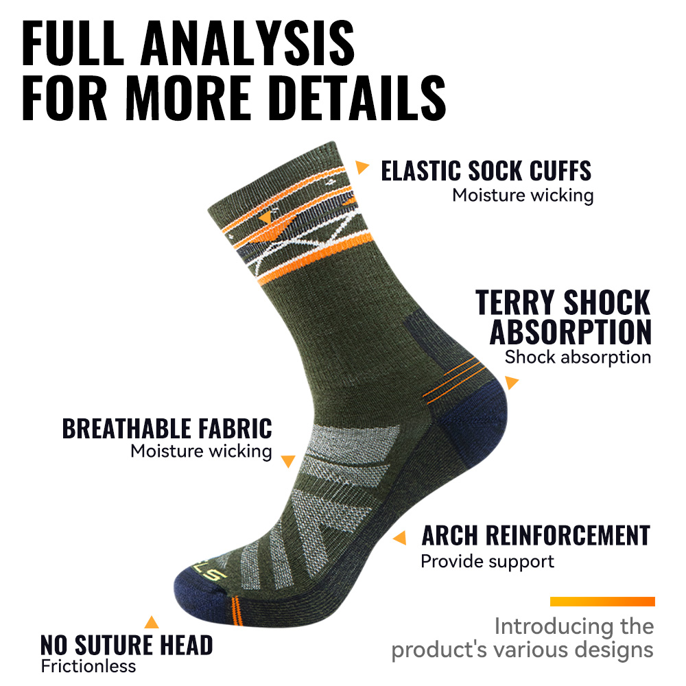 جوارب رياضية من صوف الميرينو م - مراجعة Wool Hiking Sock وسعره