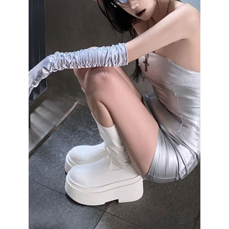 أحذية طويلة بنعل سميك للنساء ف - مراجعة Knee High Sock Women وسعره